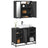 2 Piece Bathroom Furniture Set Engineered Wood