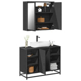 2 Piece Bathroom Furniture Set Engineered Wood