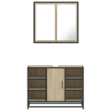 2 Piece Bathroom Furniture Set Engineered Wood