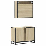 2 Piece Bathroom Furniture Set Engineered Wood