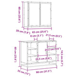 2 Piece Bathroom Furniture Set Engineered Wood