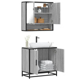 2 Piece Bathroom Furniture Set Engineered Wood