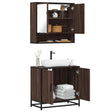 2 Piece Bathroom Furniture Set Engineered Wood