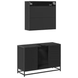 2 Piece Bathroom Furniture Set Engineered Wood