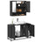 2 Piece Bathroom Furniture Set Engineered Wood