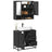 2 Piece Bathroom Furniture Set Engineered Wood