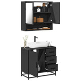 2 Piece Bathroom Furniture Set Engineered Wood