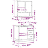 2 Piece Bathroom Furniture Set Engineered Wood