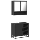 2 Piece Bathroom Furniture Set Engineered Wood