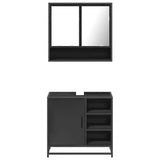 2 Piece Bathroom Furniture Set Engineered Wood