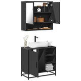 2 Piece Bathroom Furniture Set Engineered Wood
