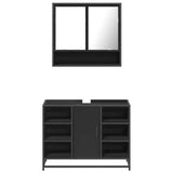 2 Piece Bathroom Furniture Set Engineered Wood