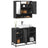 2 Piece Bathroom Furniture Set Engineered Wood