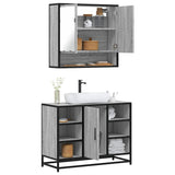 2 Piece Bathroom Furniture Set Engineered Wood