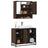 2 Piece Bathroom Furniture Set Engineered Wood