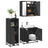 3 Piece Bathroom Furniture Set Engineered Wood