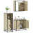 3 Piece Bathroom Furniture Set Engineered Wood
