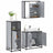3 Piece Bathroom Furniture Set Engineered Wood