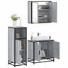 3 Piece Bathroom Furniture Set Engineered Wood