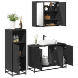 3 Piece Bathroom Furniture Set Engineered Wood