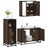 3 Piece Bathroom Furniture Set Engineered Wood
