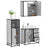 3 Piece Bathroom Furniture Set Engineered Wood