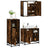3 Piece Bathroom Furniture Set Engineered Wood