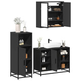3 Piece Bathroom Furniture Set Engineered Wood