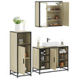 3 Piece Bathroom Furniture Set Engineered Wood