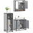 3 Piece Bathroom Furniture Set Engineered Wood