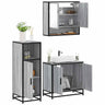 3 Piece Bathroom Furniture Set Engineered Wood