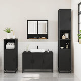 3 Piece Bathroom Furniture Set Engineered Wood