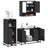 3 Piece Bathroom Furniture Set Engineered Wood