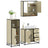 3 Piece Bathroom Furniture Set Engineered Wood