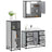 3 Piece Bathroom Furniture Set Engineered Wood