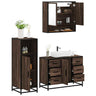 3 Piece Bathroom Furniture Set Engineered Wood