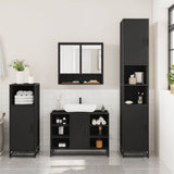 3 Piece Bathroom Furniture Set Engineered Wood