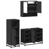 3 Piece Bathroom Furniture Set Engineered Wood