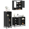 3 Piece Bathroom Furniture Set Engineered Wood