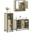3 Piece Bathroom Furniture Set Engineered Wood