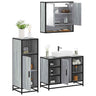 3 Piece Bathroom Furniture Set Engineered Wood