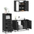 3 Piece Bathroom Furniture Set Engineered Wood