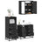 3 Piece Bathroom Furniture Set Engineered Wood
