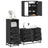 3 Piece Bathroom Furniture Set Engineered Wood