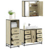 3 Piece Bathroom Furniture Set Engineered Wood