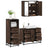 3 Piece Bathroom Furniture Set Engineered Wood