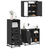 3 Piece Bathroom Furniture Set Engineered Wood