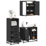 3 Piece Bathroom Furniture Set Engineered Wood