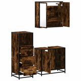 3 Piece Bathroom Furniture Set Engineered Wood