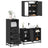 3 Piece Bathroom Furniture Set Engineered Wood